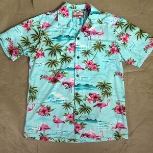 Men’s RJC Pink Flamingo Hibiscus Men's Hawaiian Shirt